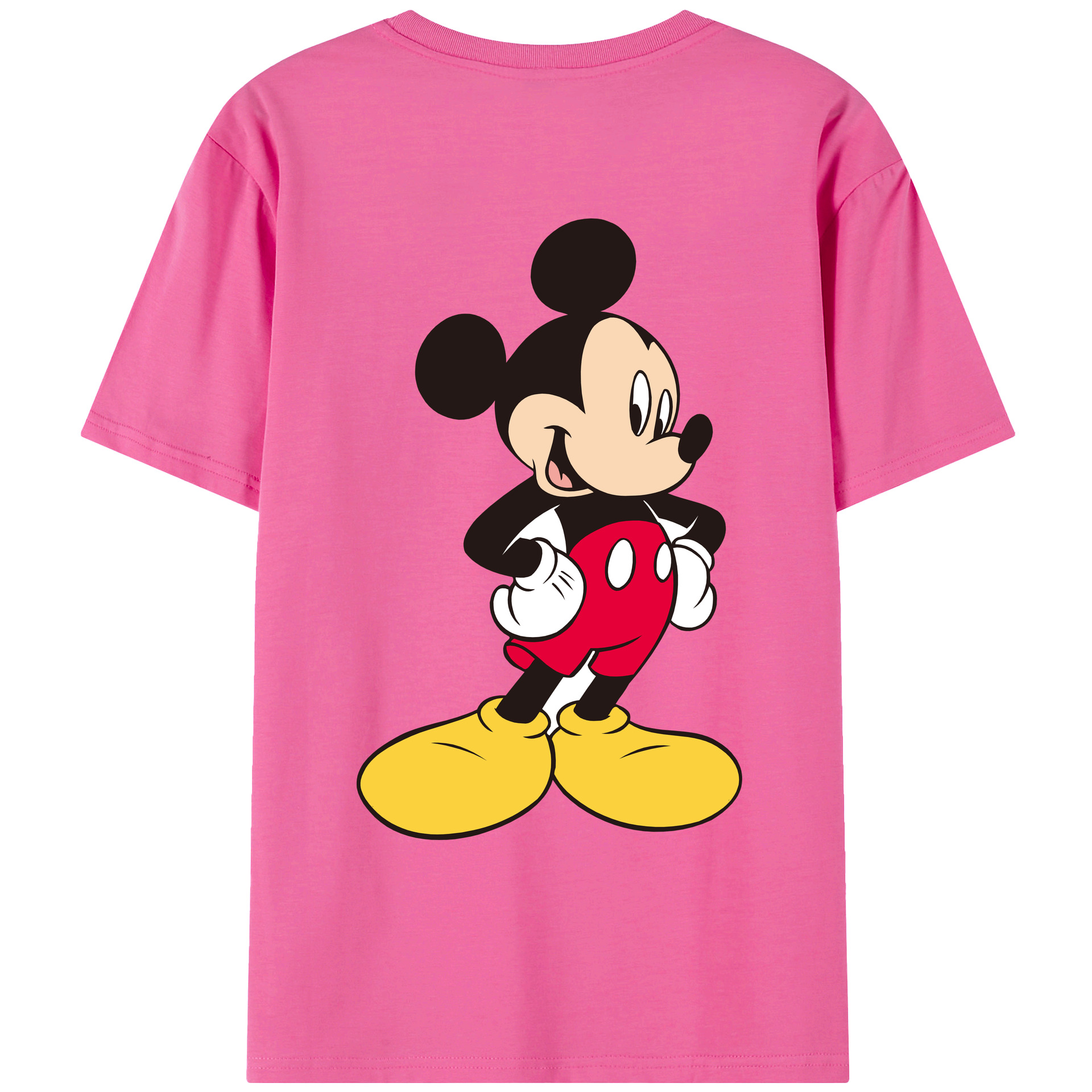 （画像用） ミッキーマウス Mickey Mouse レディース半袖Tシャツ(バックプリント)
